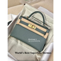 Hermes Mini Kelly Handmade Dupe Bag 19CM| Lushentic Grade Counter Quality Same Like Real | Genuine Epsom Leather
