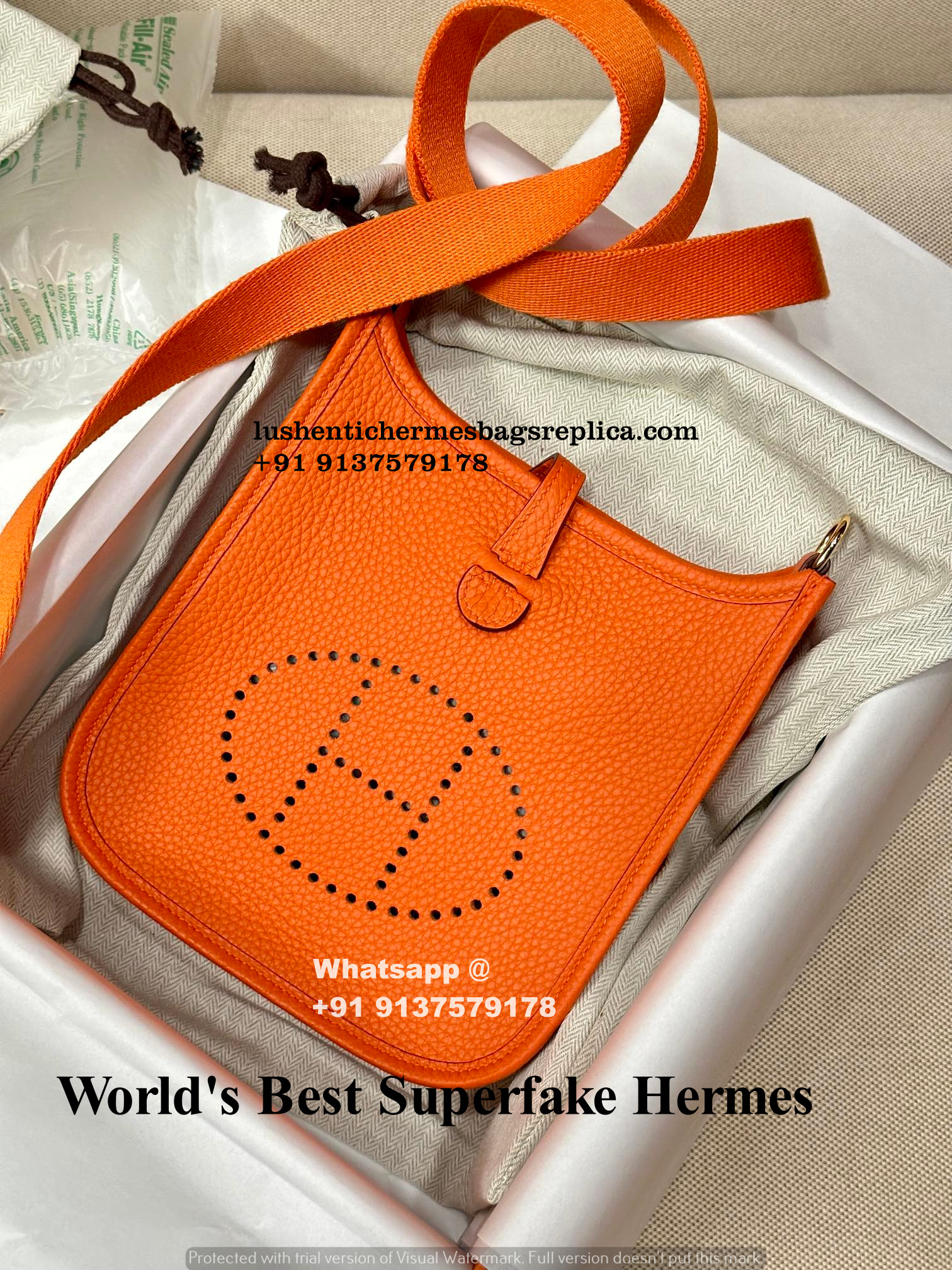 replica hermes evelyne bag