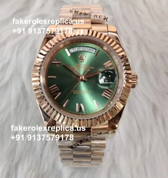 replica rolex day date olive green